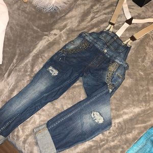 GUESS Studded Overalls